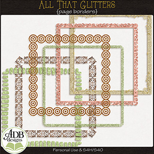 All That Glitters Page Borders by ADB Designs