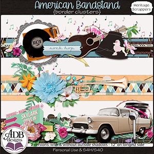 American Bandstand Cluster Borders by ADB Designs