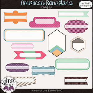 American Bandstand Tags by ADB Designs