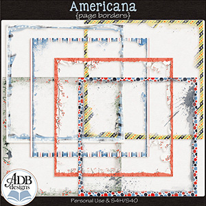 Americana Page Borders by ADB Designs