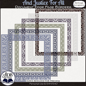 And Justice For All Page Borders by ADB Designs