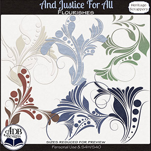 And Justice For All Flourishes by ADB Designs