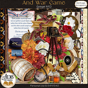 And War Came Heritage Page Kit by ADB Designs