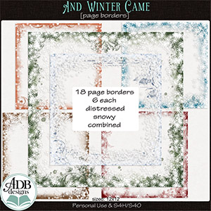 And Winter Came Page Borders by ADB Designs