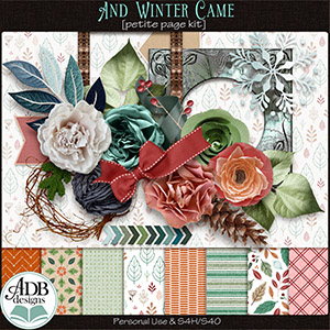 And Winter Came Mini Page Kit by ADB Designs