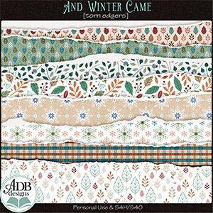 And Winter Came Torn Paper Edgers by ADB Designs