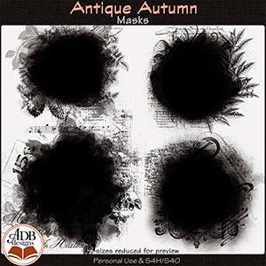 Antique Autumn Masks by ADB Designs