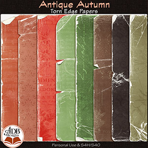 Antique Autumn Worn Papers by ADB Designs