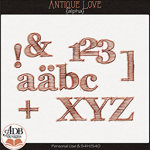 Antique Love Alphas by ADB Designs