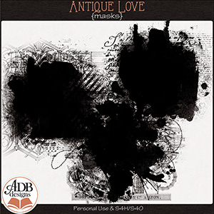 Antique Love Masks by ADB Designs