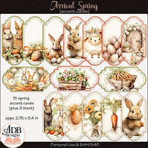 Arrival: Spring Accent Cards by ADB Designs