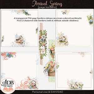 Arrival: Spring Page Borders by ADB Designs