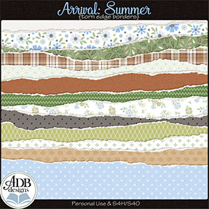 Arrival Summer Torn Edge Borders by ADB Designs