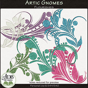 Arctic Gnomes Flourishes by ADB Designs