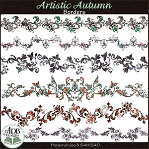 Artistic Autumn Borders by ADB Designs