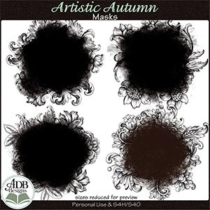 Artistic Autumn Masks by ADB Designs