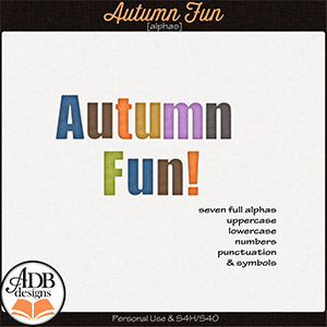 Autumn Fun Alphas by ADB Designs