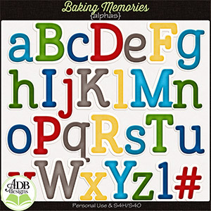 Baking Memories Alphas by ADB Designs