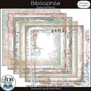 Bibliophile Page Borders by ADB Designs