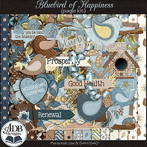 Bluebird of Happiness Page Kit by ADB Designs