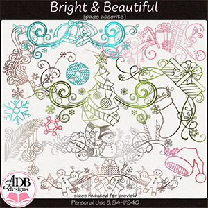 Bright & Beautiful Page Accents by ADB Designs