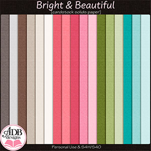 Bright & Beautiful Solid Papers by ADB Designs