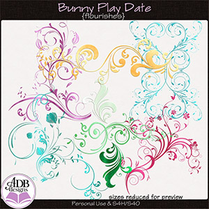 Bunny Play Date Flourishes by ADB Designs