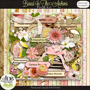 Buried in the Archives Page Kit by ADB Designs