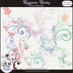 Bygone Baby Flourishes by ADB Designs