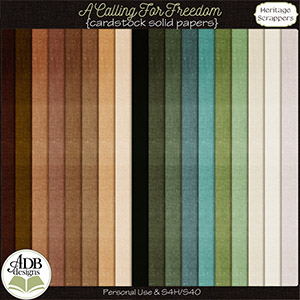 A Calling For Freedom Solid Papers by ADB Designs