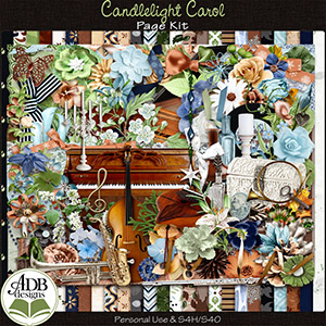 Candlelight Carol Page Kit by ADB Designs