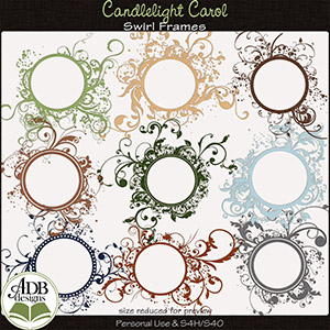 Candlelight Carol Swirl Frames by ADB Designs