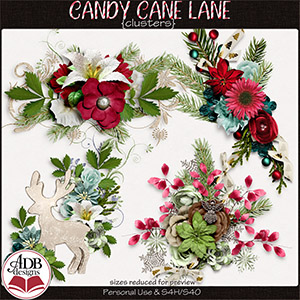 Candy Cane Lane Clusters by ADB Designs