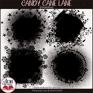 Candy Cane Lane Masks by ADB Designs