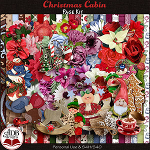 Christmas Cabin Page Kit by ADB Designs