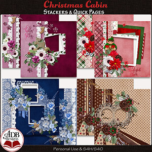 Christmas Cabin Quick Pages & Stacked Papers by ADB Designs