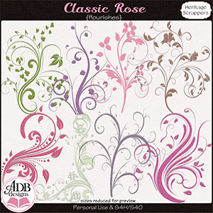 Classic Rose Flourishes by ADB Designs