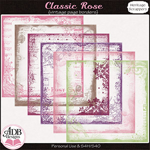 Classic Rose Page Borders by ADB Designs