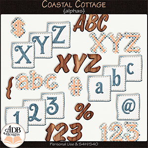 Coastal Cottage Alphas by ADB Designs