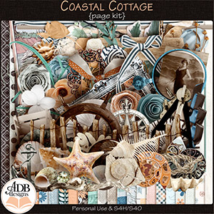 Coastal Cottage Page Kit by ADB Designs