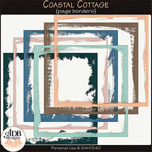 Coastal Cottage Page Borders by ADB Designs