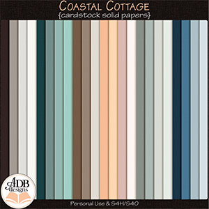 Coastal Cottage Solid Papers by ADB Designs