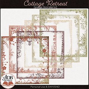 Cottage Retreat Page Borders by ADB Designs