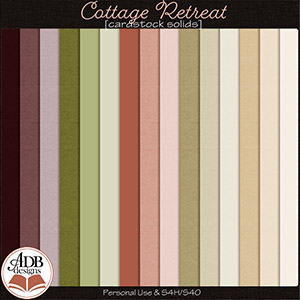 Cottage Retreat Cardstock Papers by ADB Designs