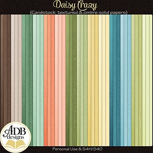 Daisy Crazy Solid Papers by ADB Designs