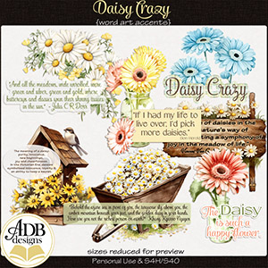 Daisy Crazy Word Art by ADB Designs