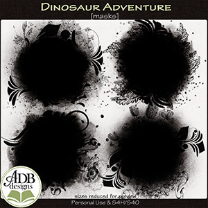 Dinosaur Adventure Masks by ADB Designs