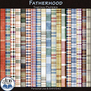 Fatherhood Tartan Papers by ADB Designs