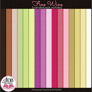 Fine Wine Cardstock Papers by ADB Designs