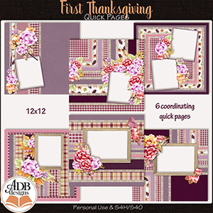 First Thanksgiving Quick Pages by ADB Designs